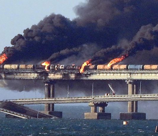 explosion puente Rusia en Crimea